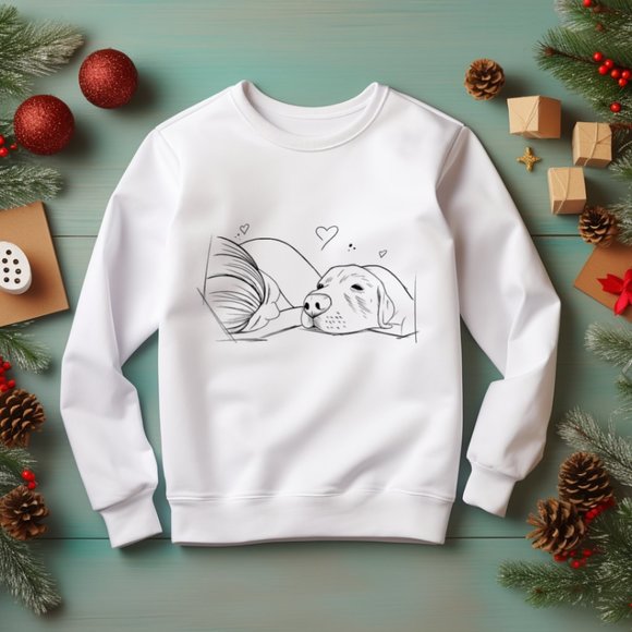 Custom Dog Ears Sweatshirt, Custom Dog Name Sweatshirt, Dog Mom Sweatshirt, Pers - Picture 1 of 4